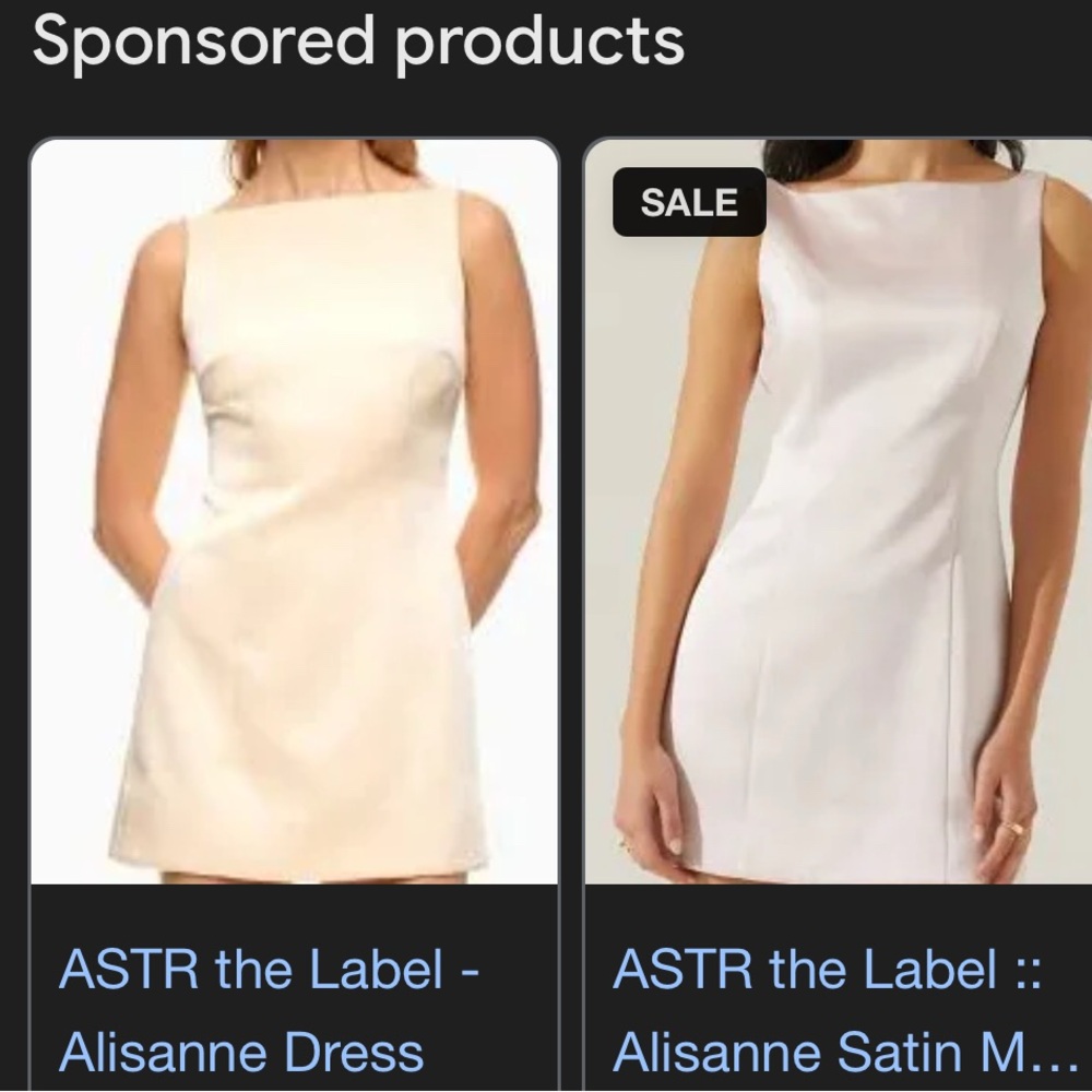 Astr Satin Mini Dress - Cream